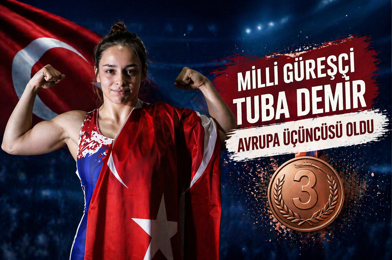 Milli Güreşçi Tuba Demir Avrupa Üçüncüsü Oldu